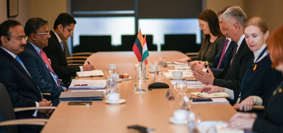 Secretary (West) Amb. Sibi George co-chaired the 10th round of India-Lithuania Foreign Office Consultations with Vice FM H.E. Mr. Vidmantas Verbickas