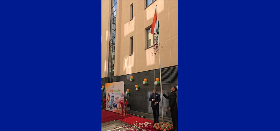Celebrating the 80th Independence Day of India 2026 in Lithuania, Ambassador Devesh Uttam hoisted the National Flag & read address to the nation by Hon’ble President of India.